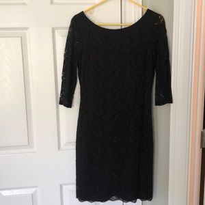 Banana Republic Black lace sheath dress